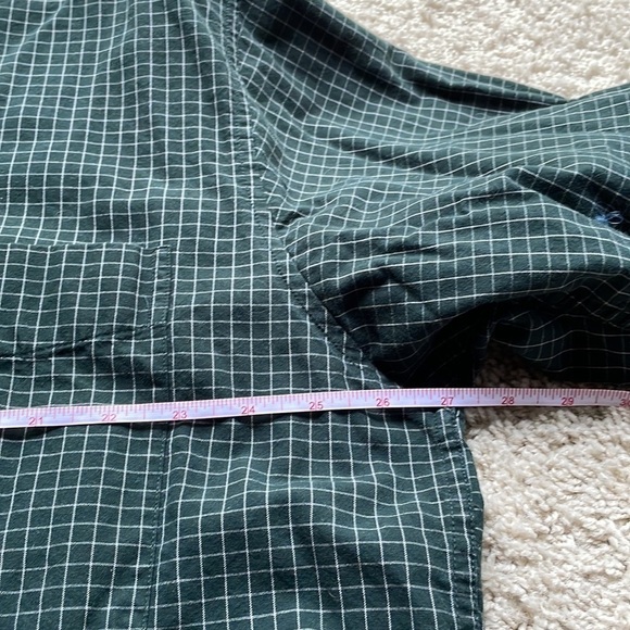 Crest signature collection 2xl green button down plaid shirt - Picture 7 of 9